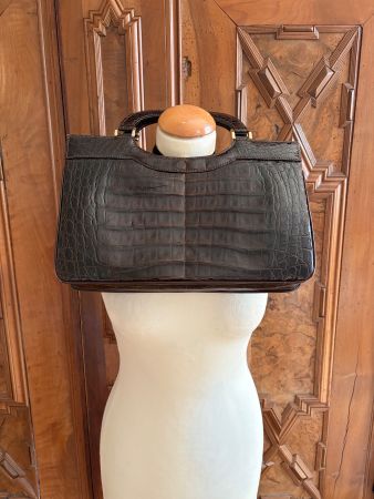 Antik 100% Krokodilleder Tasche