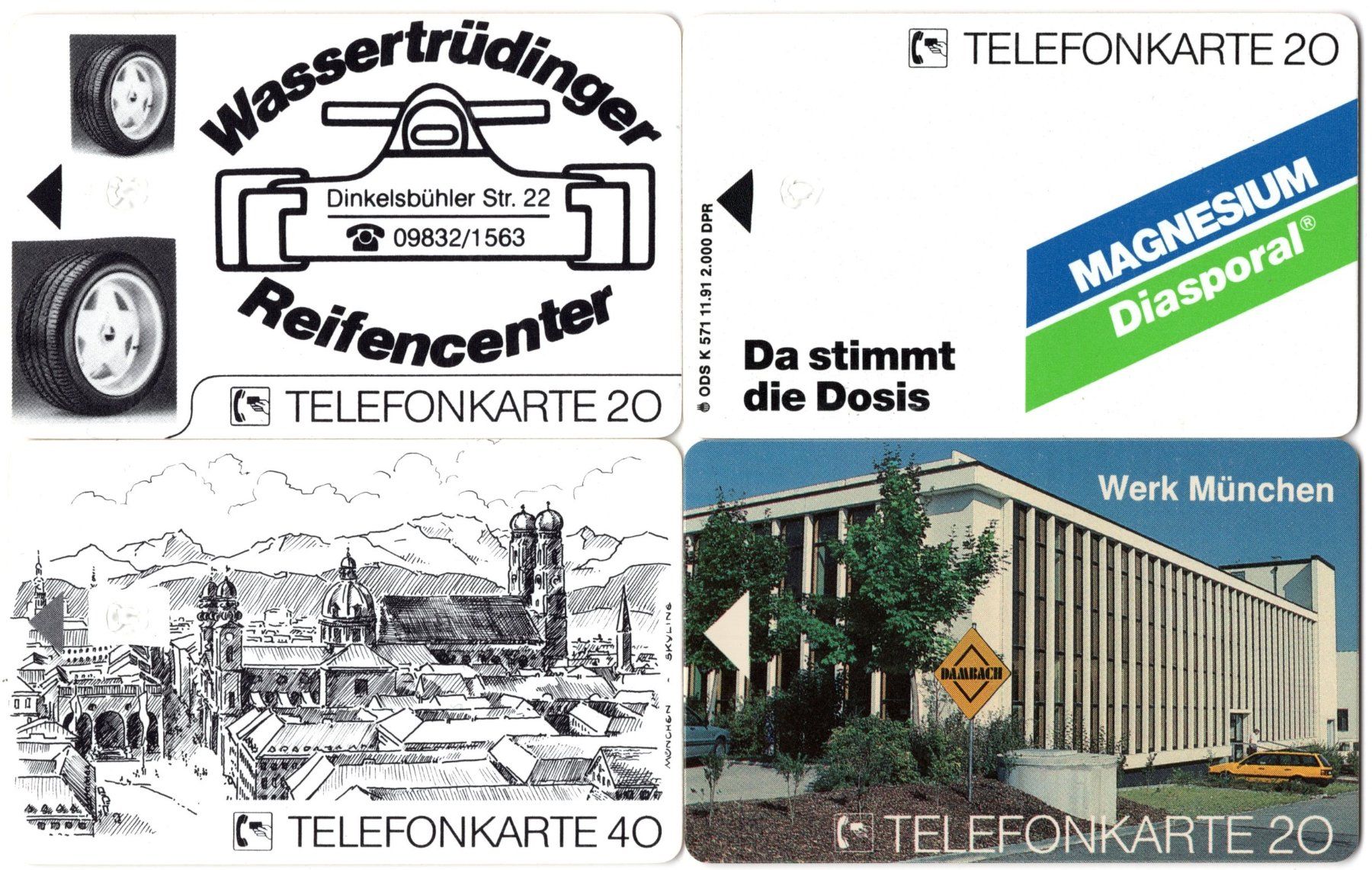 Telefon- & Taxkarten: 4 Dummy Telefonkarten aus Deutschland – Gebraucht aus Eglisau von Chperfins
