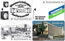 4 Dummy Telefonkarten aus Deutschland