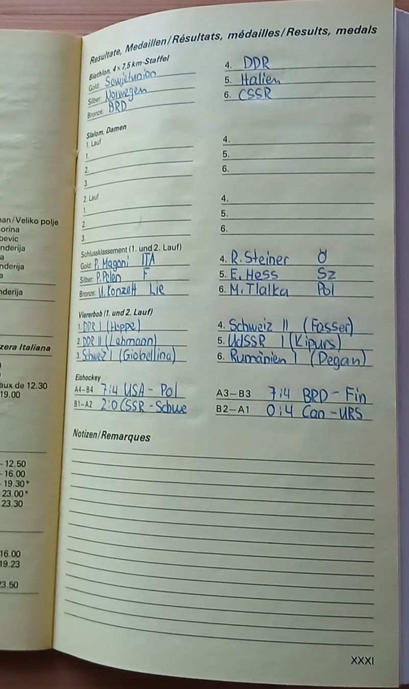 Libri: Offizieller Schweizer Olympiaführer Sarajevo 1984 – Usato da Krauchthal venduto da mago371 3
