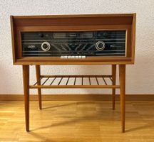 Radio Philips Typ V1411 S mit Plattenspieler Holz Retro