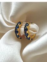 ✨Boucles d’Oreilles Créoles en Acier Inoxydable Doré & Zirco