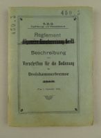 REGLEMENT FÜR DIE DROLSHAMMERBREMSE 1931