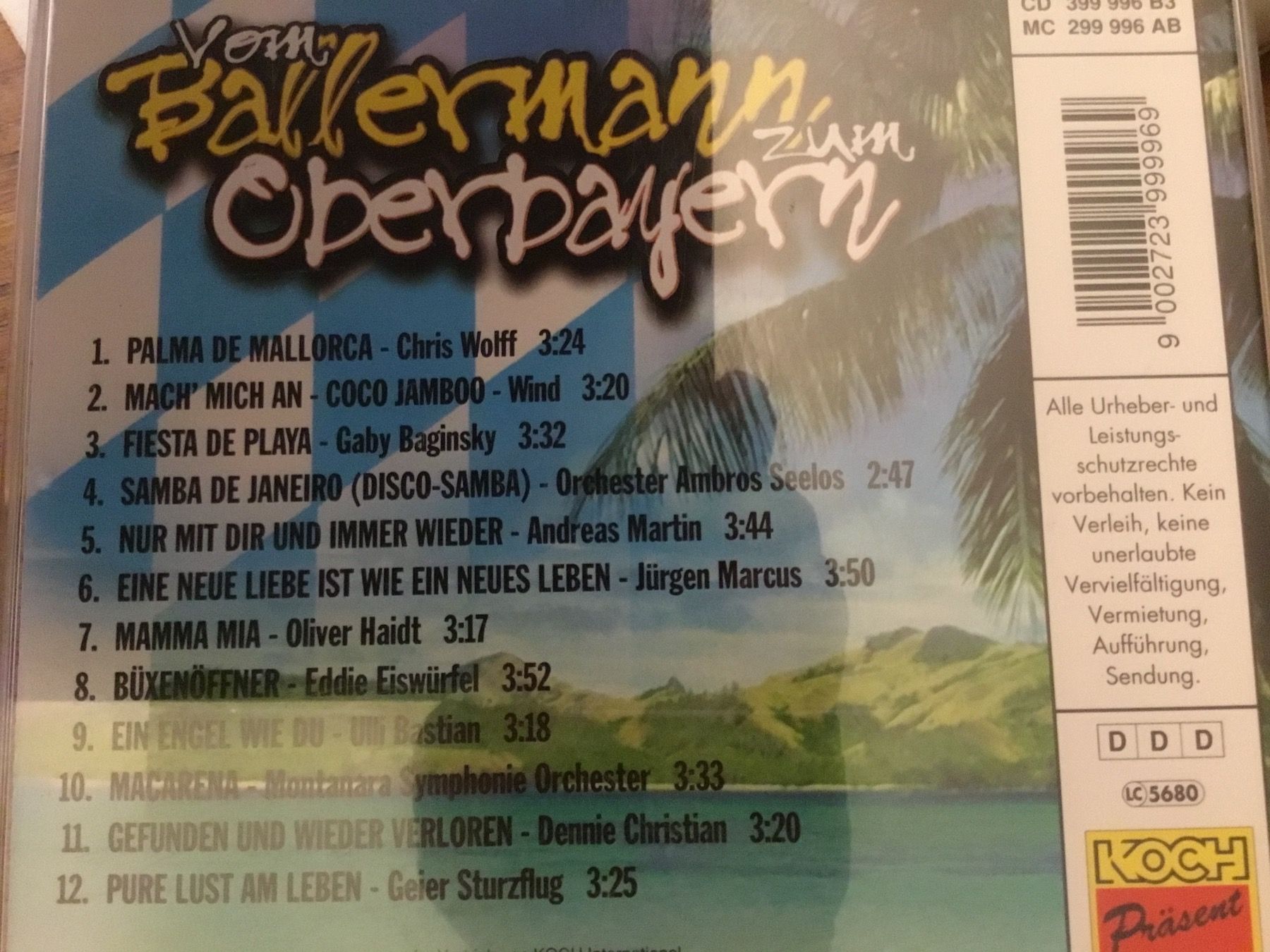 CD: Ballermann zum  Oberbayern – Usato da Thierachern venduto da sweden08 1