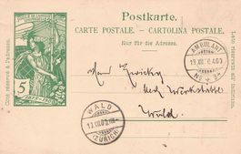 UPU Karte Wald ZH,Ambulant , 19.Xll.00