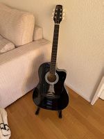  STOL Konzertgitarre in Schwarz inkl. Gitarrenstände