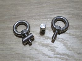 2 Stück Edelstahl-Kederösen / Ringe für 8mm Kederleiste