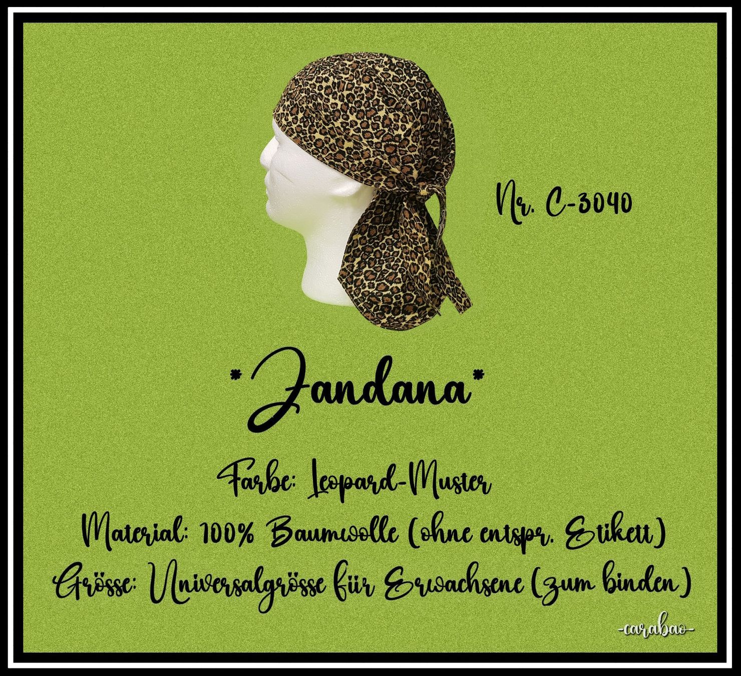 Foulard & Sciarpe: Zandana / Leopard-Muster / Nr. C-3040 – Nuovo (secondo la descrizione) da Winterthur venduto da -carabao- 4