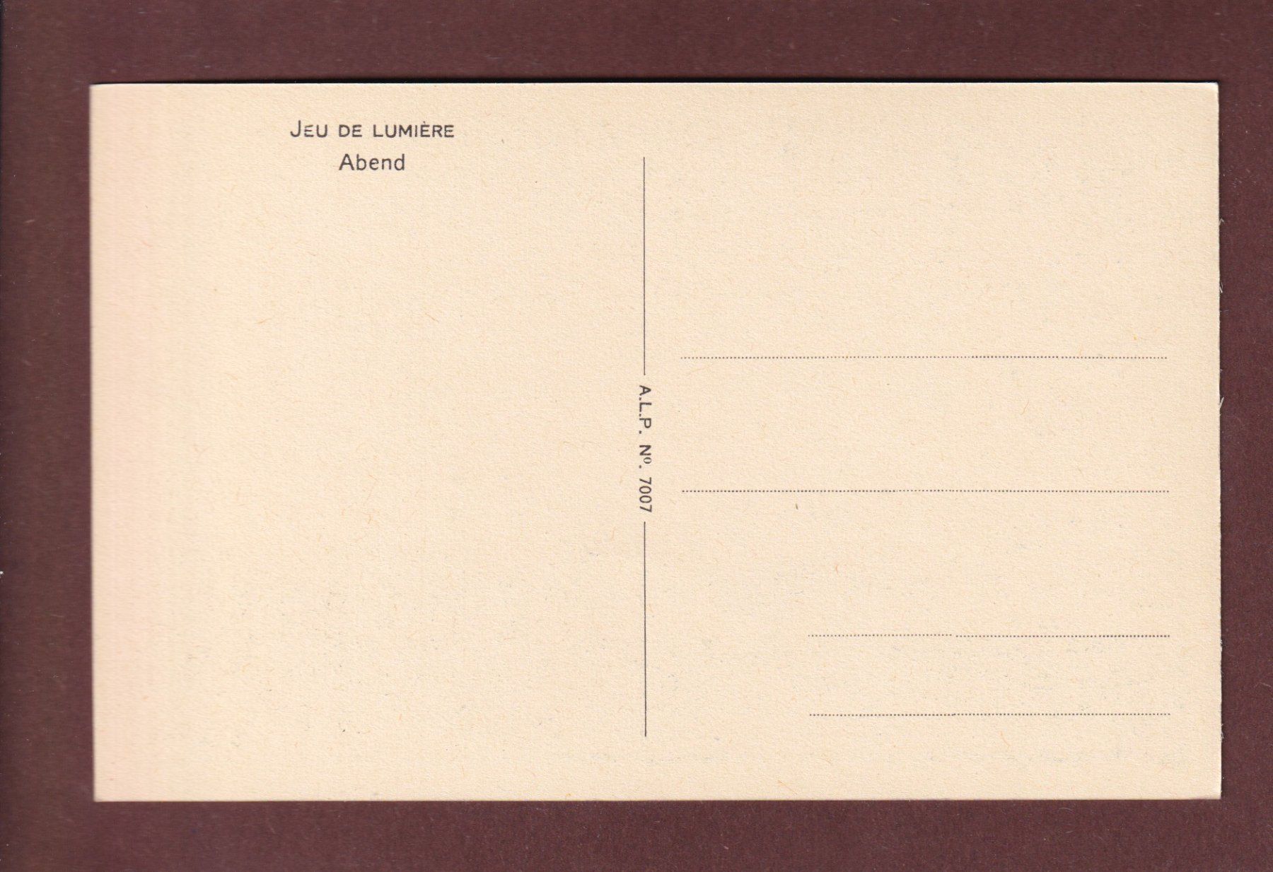 Cartoline postali: LAC LEMAN - Jeu de lumière – Usato da Pully venduto da nicecards-shop 1