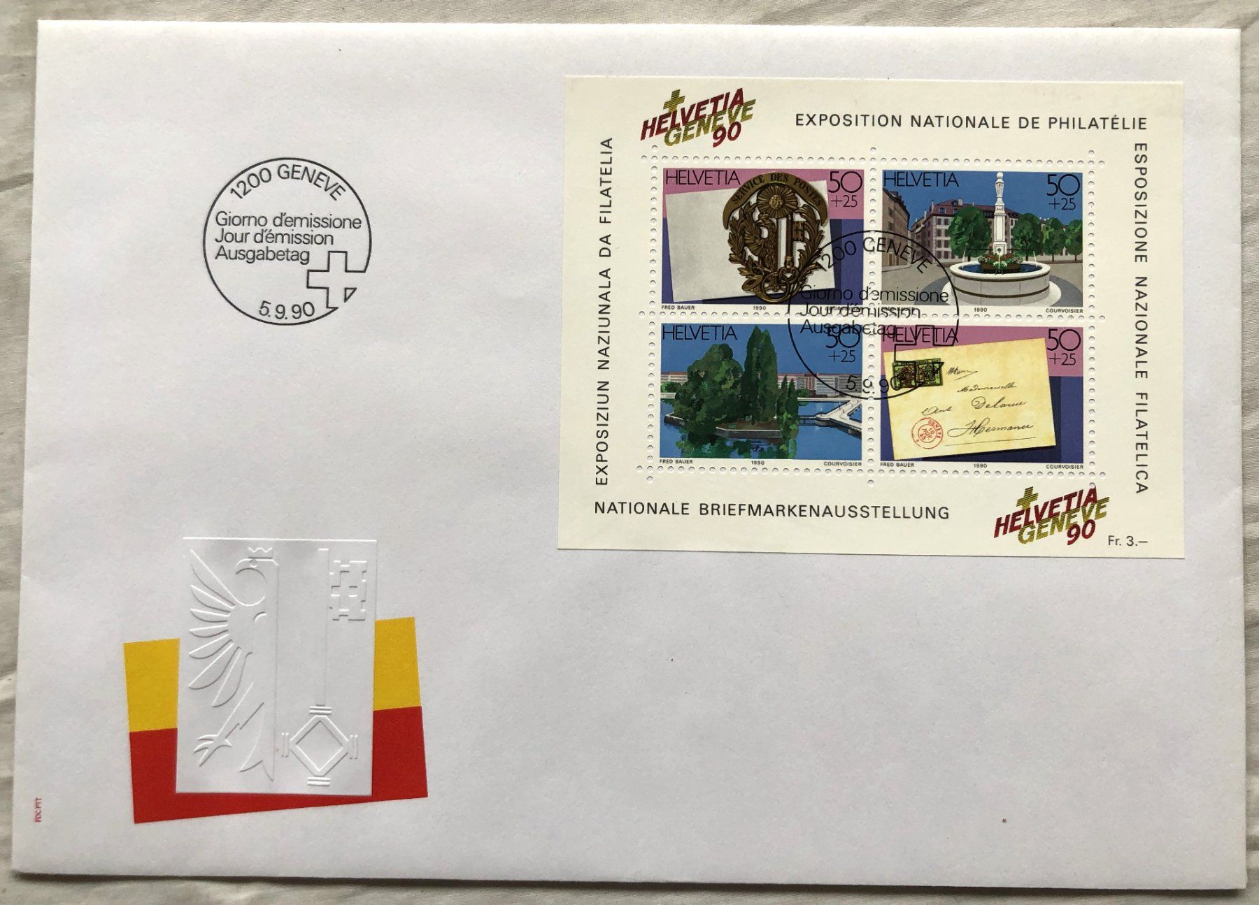 Tutti i francobolli: 3x Sonderausgaben/Blocks - FDC – Usato da Schaffhausen venduto da durruti 2