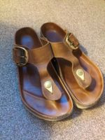Birkenstock Zehentrenner braun Leder Grösse 40 gebraucht