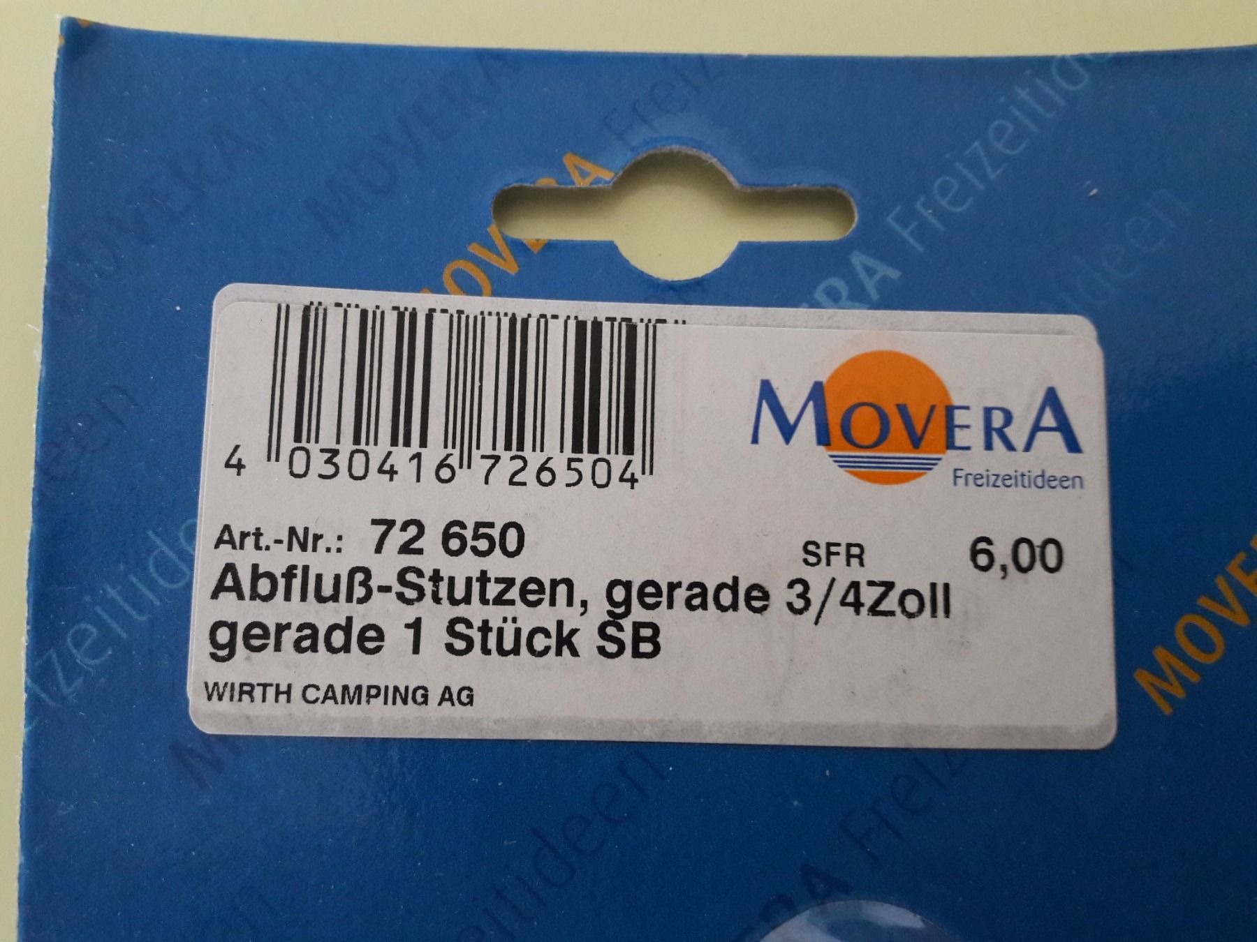 Toutes les machines: Ablaufstutzen Movera – Neuf avec emballage d'origine à Sirnach par AVO_8370_Sirnach 2