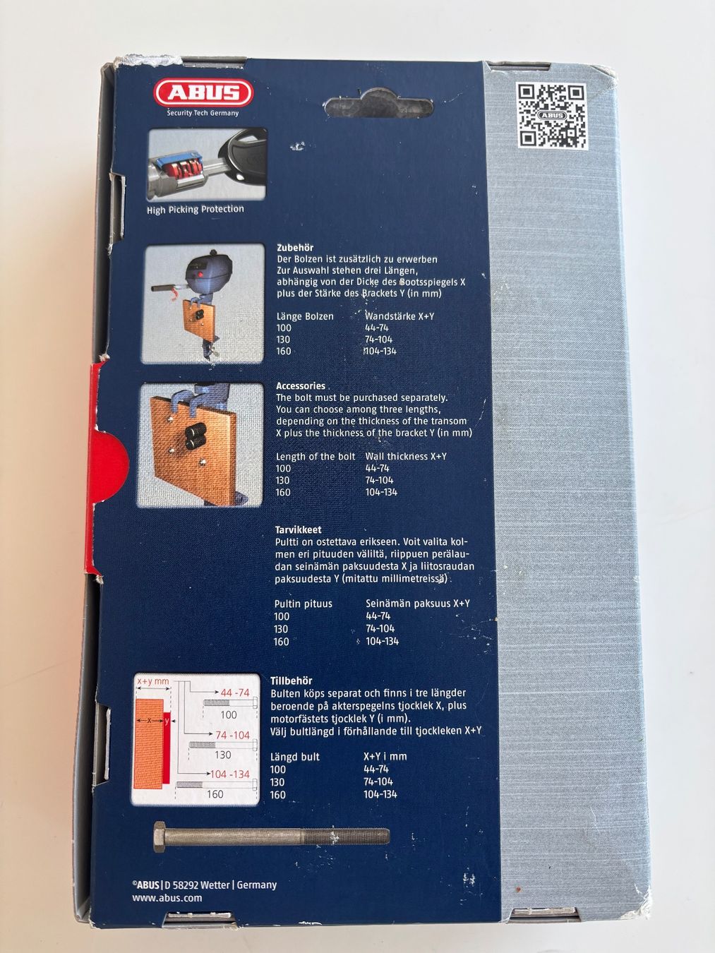 Abus Lucchetti: Neuwertiges ABUS Reef 808 Boot Schloss - NEU! – Nuovo e nell'imballaggio originale da Kreuzlingen venduto da jen_b2jw 1