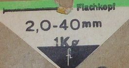 Nägel verzinkt 2.0 x 40 mm, netto 960 Gramm = 870 Nägel