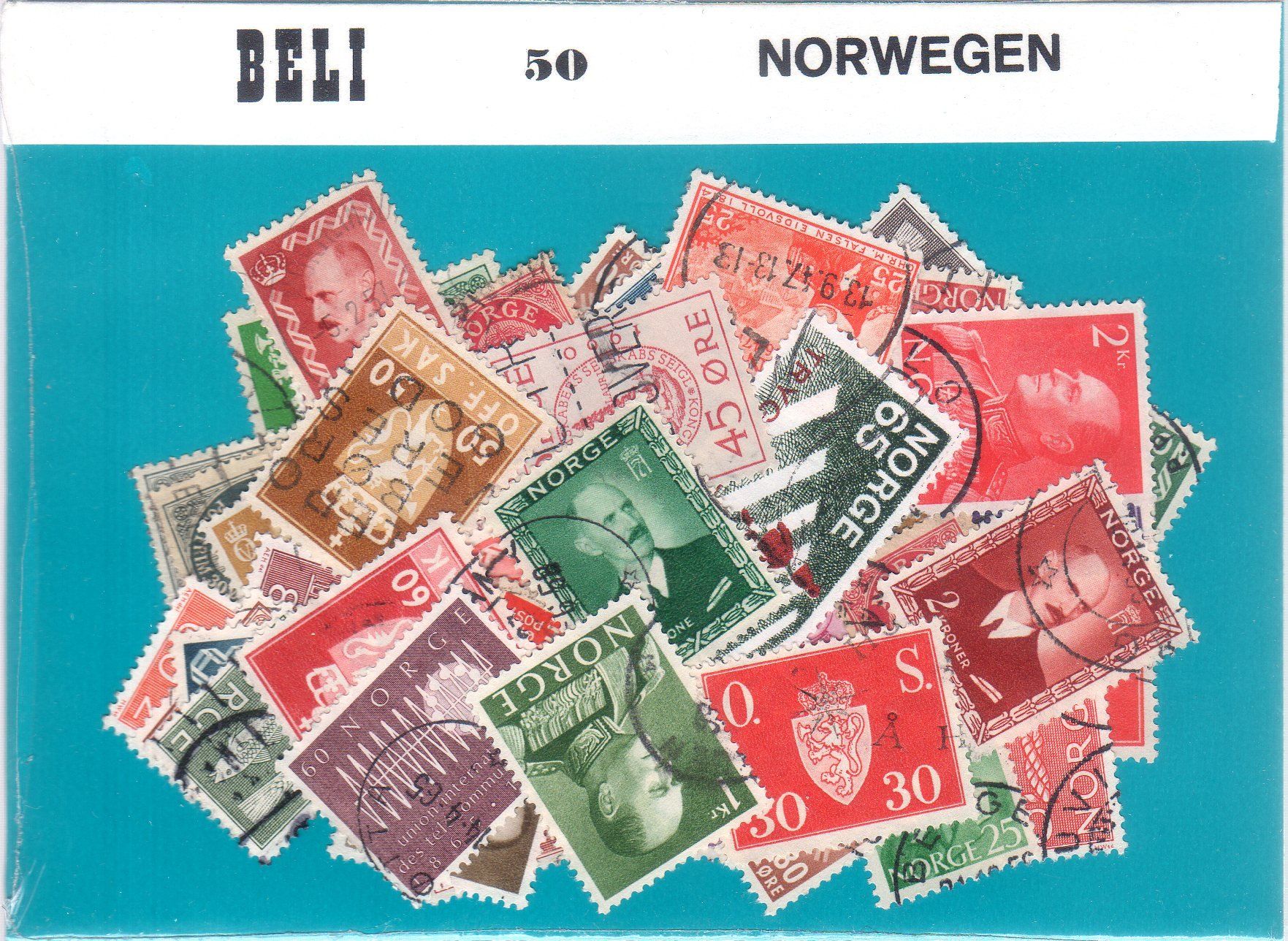 Tutti i francobolli: BRIEFMARKEN NORWEGEN 100 VERSCHIEDENE - SP21 – Usato da Losone venduto da EM2019