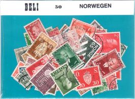 BRIEFMARKEN NORWEGEN 100 VERSCHIEDENE - SP21