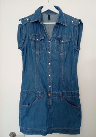 Benetton Jeanskleid Gr. S / weicher Denim 