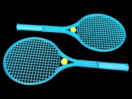 Tennisschläger Set Kunststoff 2-Tlg