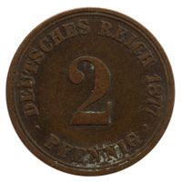 Deutschland Kaiserreich 2 Pfennig 1877 A