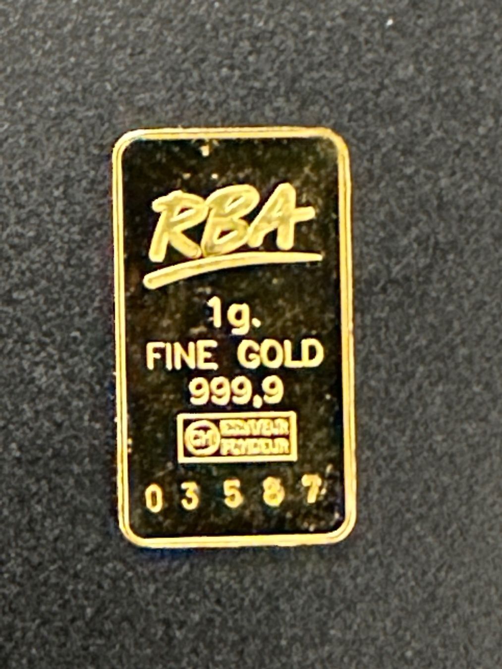 Metalli preziosi: Goldbarren 1g RBA – Nuovo (secondo la descrizione) da Untersiggenthal venduto da byiggy