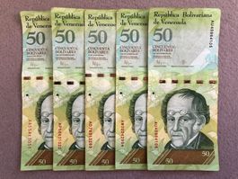 Venezuela - 50 Bolivares - 5 Banknoten