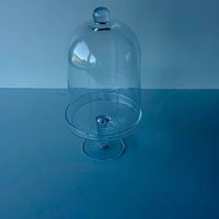 Grosse Glasglocke auf Fuss  35 cm