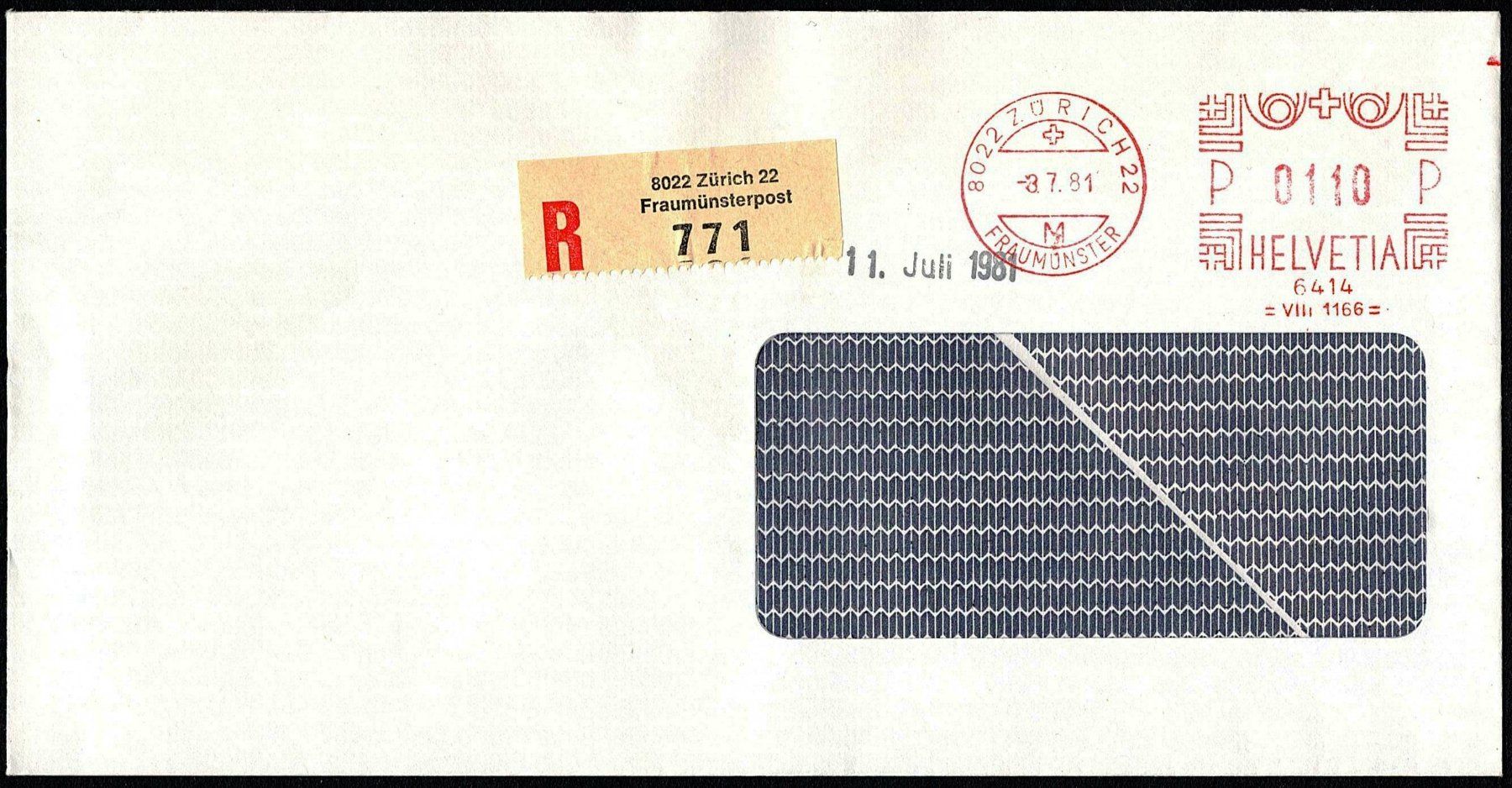 Tutti i francobolli: 1981_5 Couvert mit Firmen-Freistempel – Usato da Thun venduto da Nissan 6
