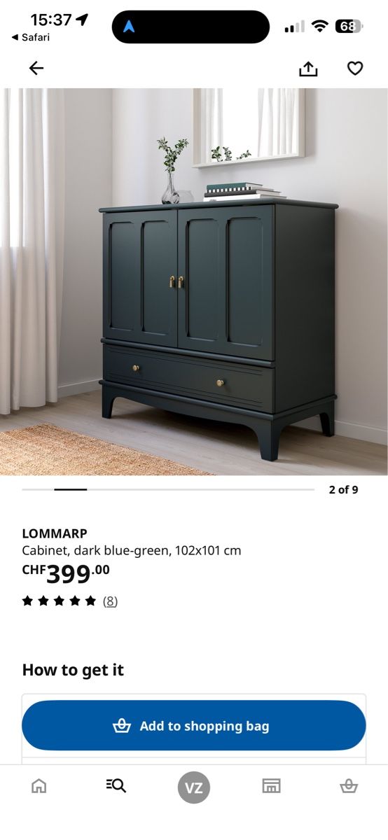 Ikea Commodes: LOMMARP Cabinet dark blue-green Assembled – D'occasion à Lenzburg par var_6n62 1