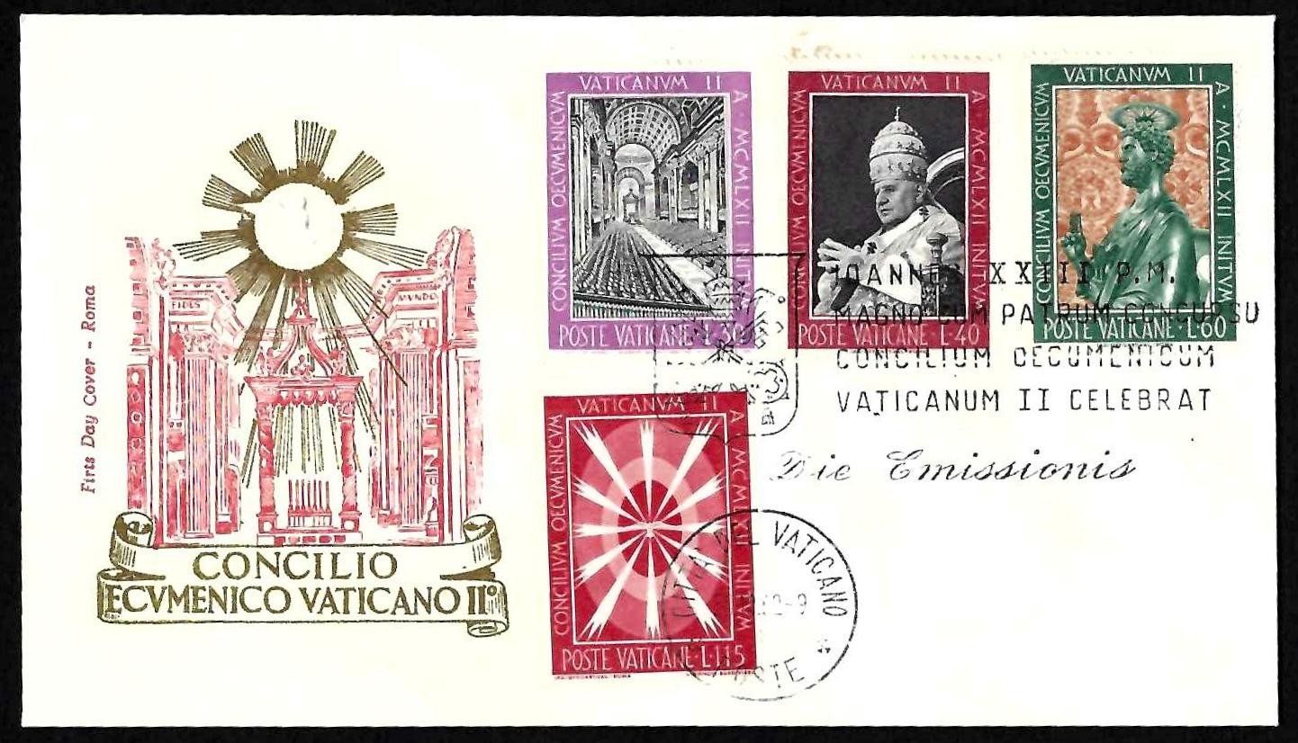 Tutti i francobolli: Vatikan 1962 – 1966, 5 FDCs – Usato da Baar venduto da W47 2