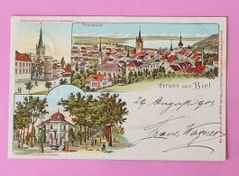 Gruss aus Biel - Mehrbildkarte - Litho - 1903