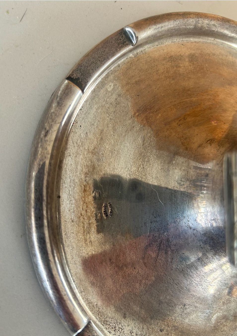 Sveglie: Asprey marked Capstan inkwell. Edwardian Silver – Usato da Zollikon venduto da kmg1 3
