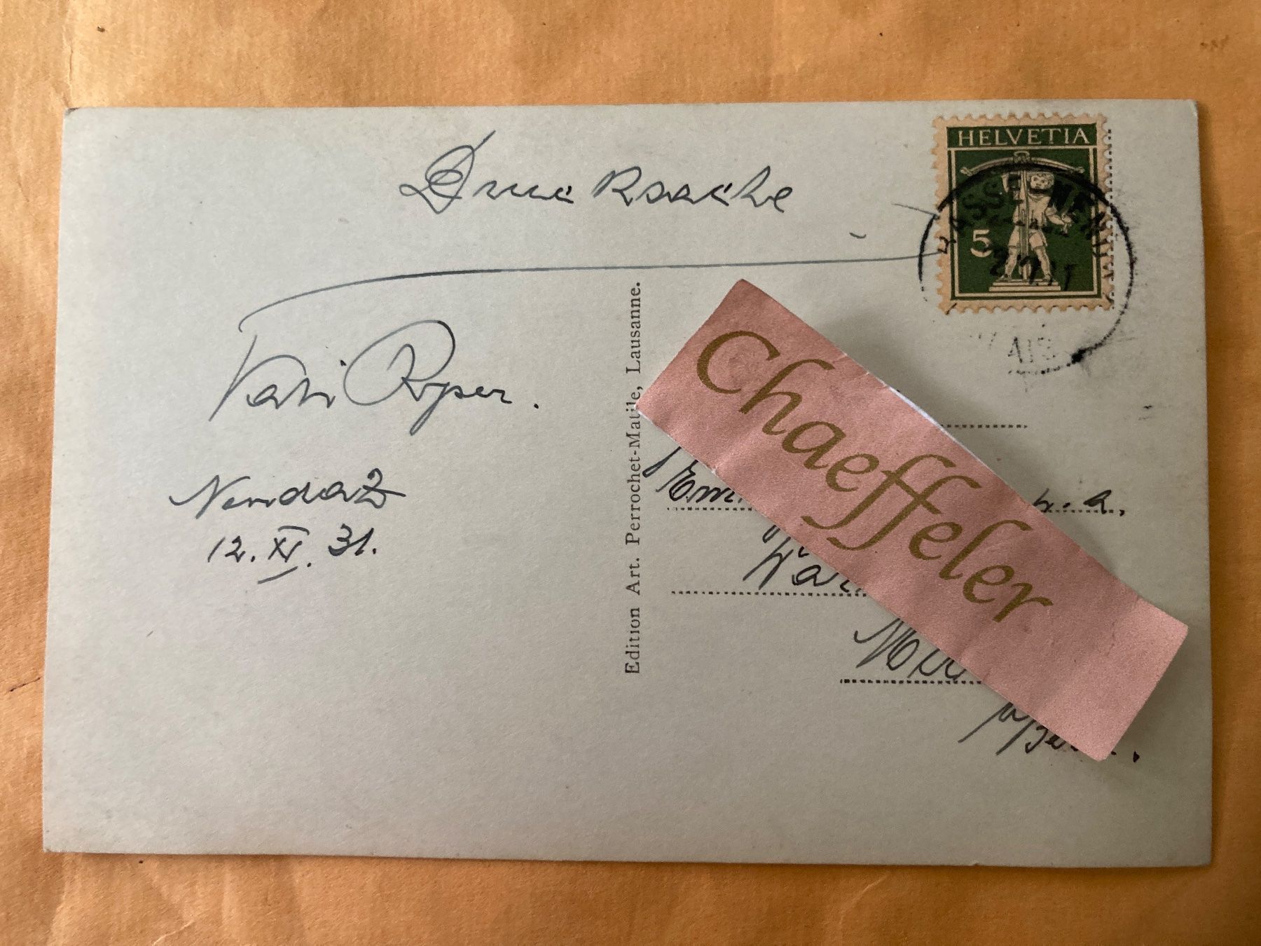 Cartoline postali: 1931 Cabane de Mont-Fort et massif du – Usato da Zürich venduto da Chaeffeler 1
