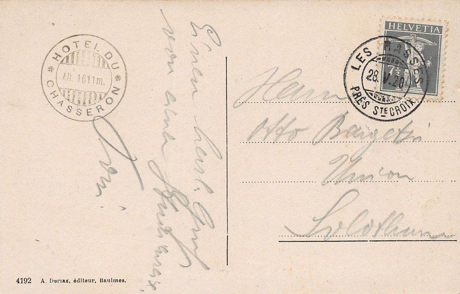 Cartoline postali: Le Chasseron, paysans au travail, circulée 1920 – Usato da Frauenfeld venduto da POML 1