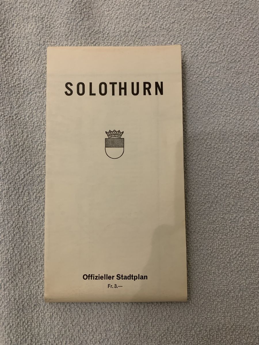 Landkarten & Atlanten: Solothurn Stadtplan von 1961 – Gebraucht aus Niederteufen von Marc_sg