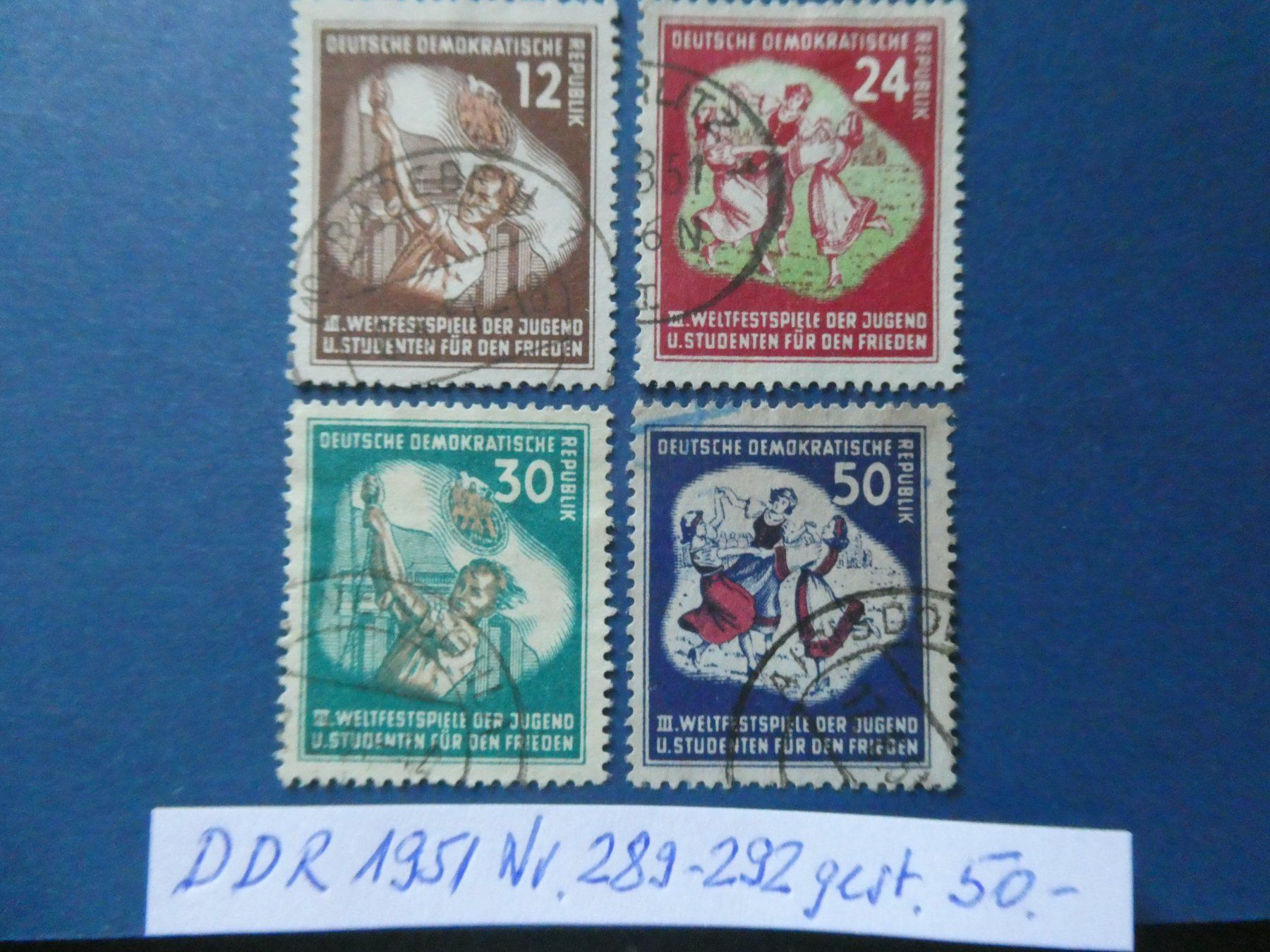 Tutti i francobolli: DDR 1951 Nr. 289-291 gestempelt – Usato da Lausen venduto da Herbamare01
