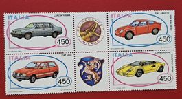 ITALIEN ITALIA AUTO BLOCK LANCIA FIAT LAMBORGHINI 1985**
