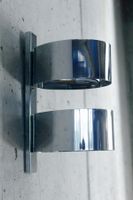 Ein Paar Space-Age WAND - LEUCHTEN, Chrom, um 1970, Italien