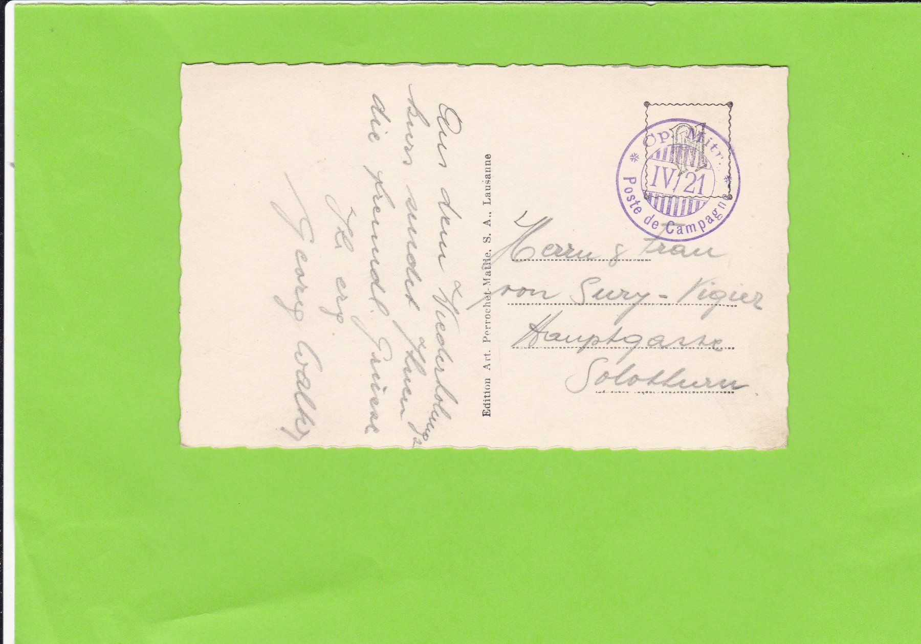 Cartoline postali: Montmollin--Feldpost – Usato da St. Peterzell venduto da neckertal 1