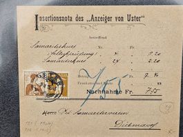 schöner Nachnahme Beleg 1915 für 2.--