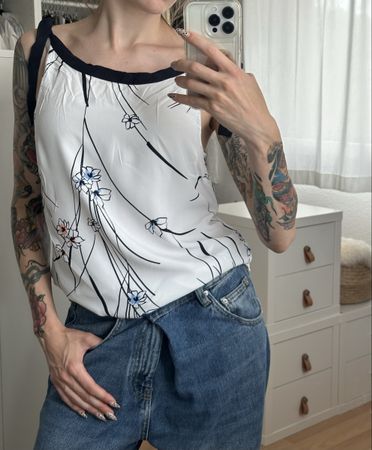 Kenny S Top Weiss Blumenprint Grösse 38
