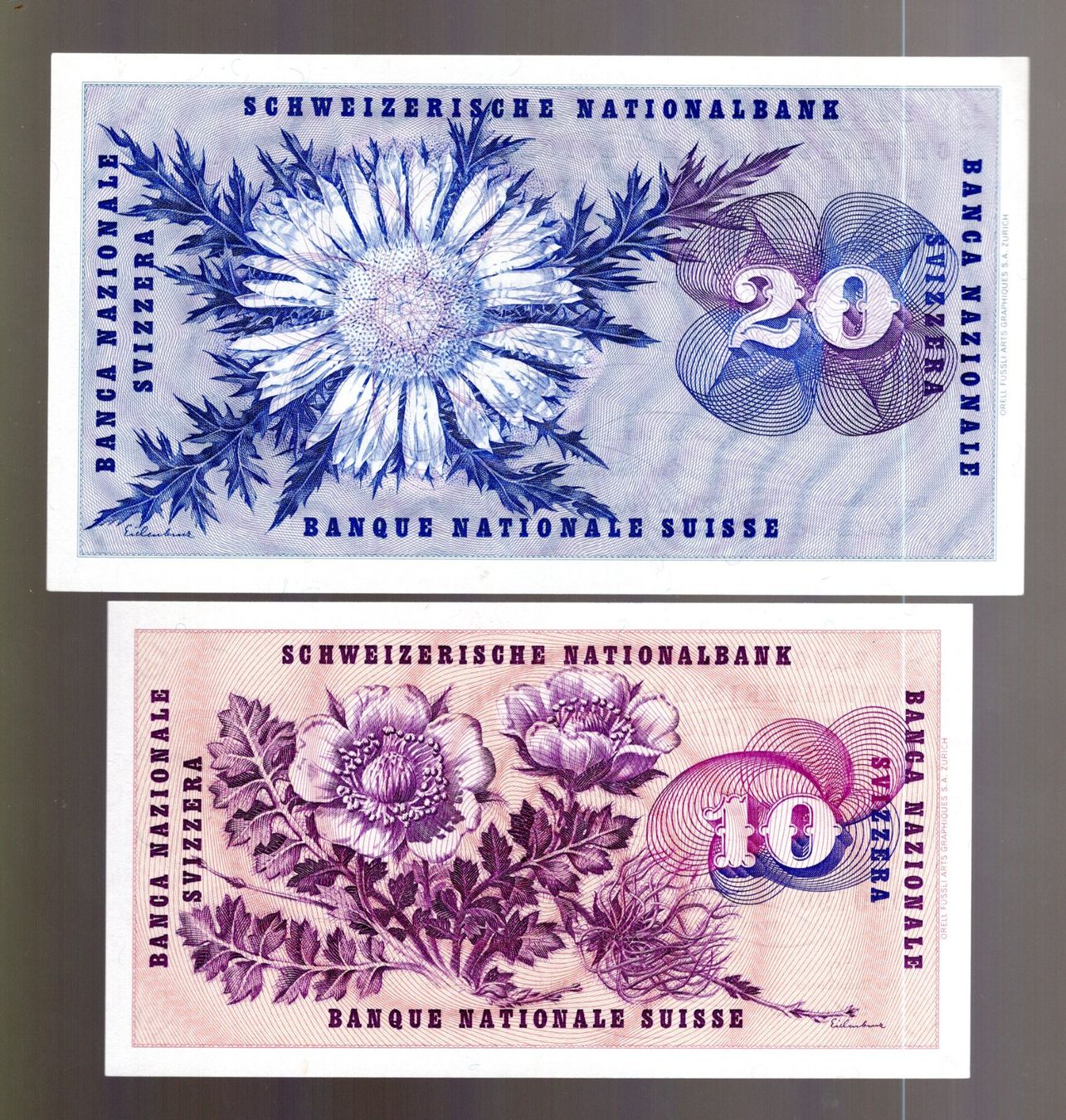 Banknoten: Schweizer noten 2 stück UNZ – Neu (gemäss Beschreibung) aus Leibstadt von baroc333 1