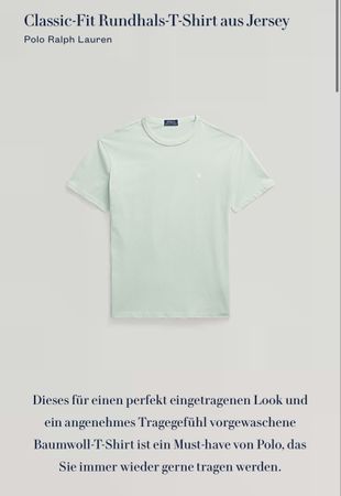 T-shirt Polo Ralph Lauren vert menthe