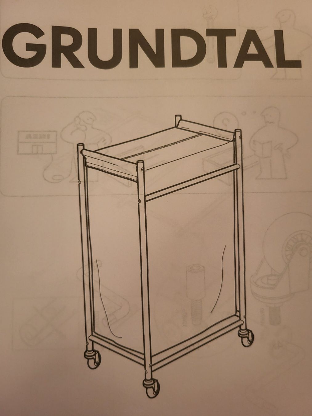 Ikea Cesti per biancheria: IKEA GRUNDTAL Wäschekorb mit Rollen – Usato da Baar venduto da clar6