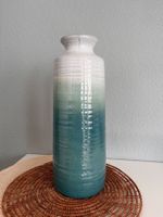 Dekorative Vase, Keramik, Farbverlauf Grun-Weiss Top! 39cm.