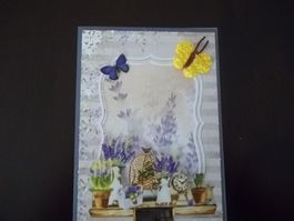 Handgemachte Karte (Lavendel)