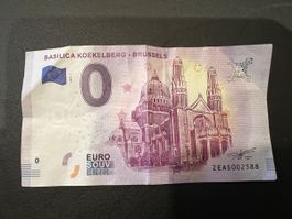 rar billet de banque zero euro basilica koekelberg brussels