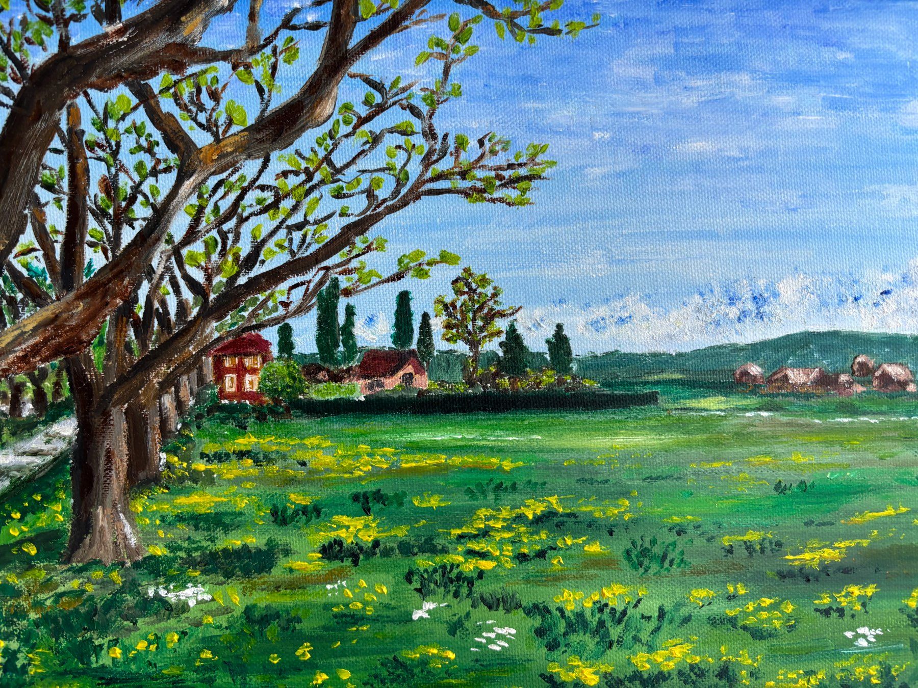 Dipinti: Frühlingslandschaft, Gemälde, Originales Ölbild mit Rahmen – Nuovo (secondo la descrizione) da Cham venduto da Felha 7