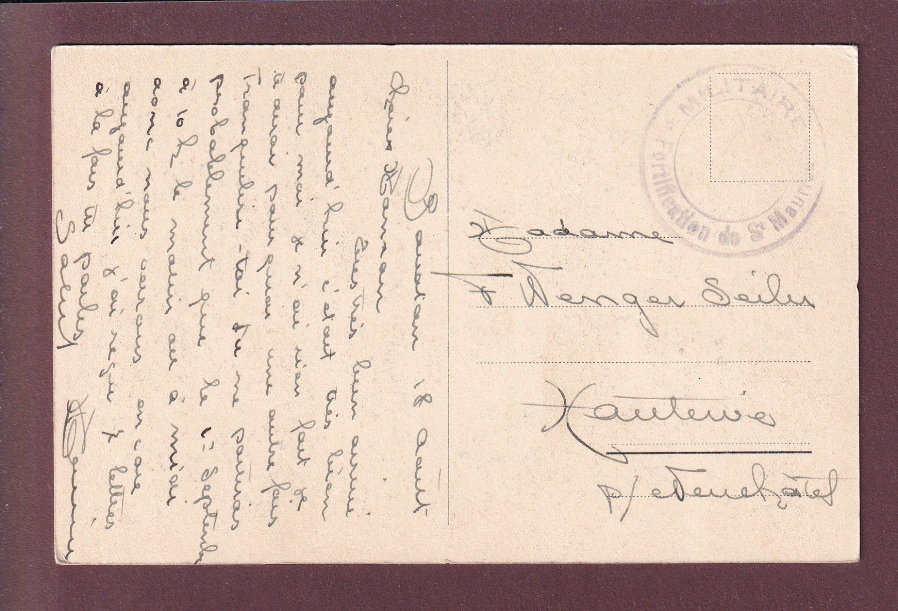 Cartoline postali: CHÂTEAU D'AIGLE - Charnaux Frères - Feldpost – Usato da Pully venduto da nicecards 1