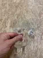 2x Vintage-Likörgläser im Kristallschliff