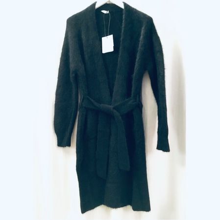 Marella dicke Strick Jacke mit Gürtel schwarz Gr 40